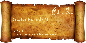 Csala Kornél névjegykártya