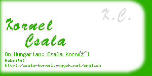 kornel csala business card